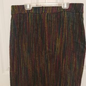 Tweed Print Aligned Skirt
